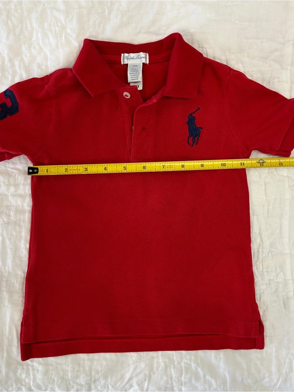Ralph Lauren toddler polo shirt in red, size: 24M